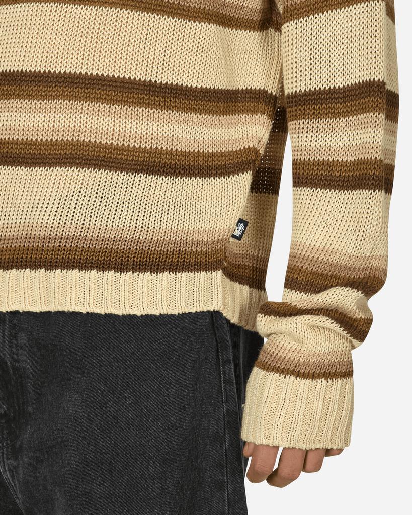 トップス STUSSY TONAL STRIPE LINEN SWEATER Stüssy Tonal Stripe Linen Sweater Naturel Homme de la