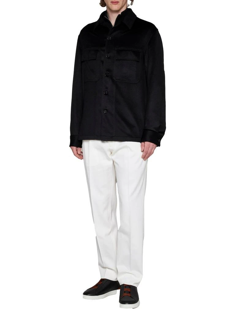 Zegna Zegna Buckle Detailed Cropped Trousers 4