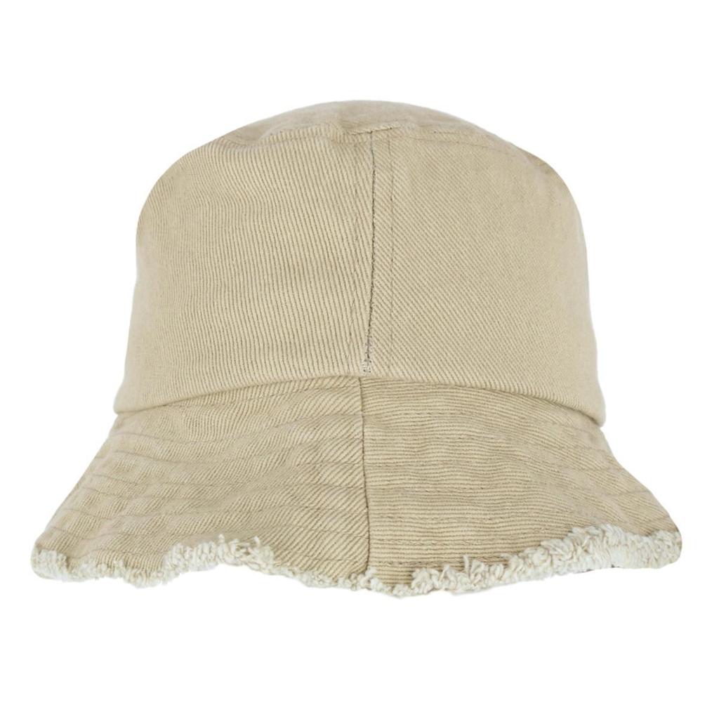 David & Young Women's Distressed Bucket Hat with Frayed Edges