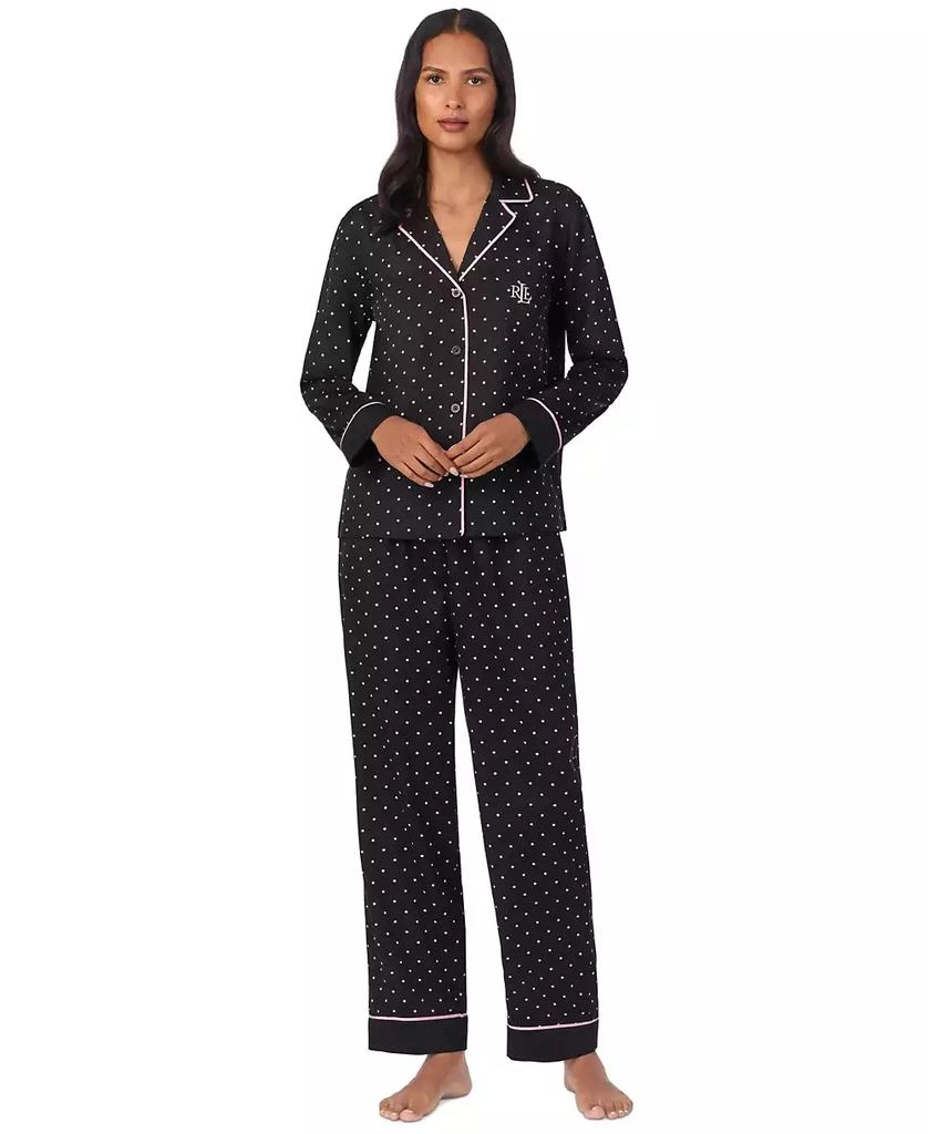 Ralph Lauren Petite Notched-Collar Pajama Set 1