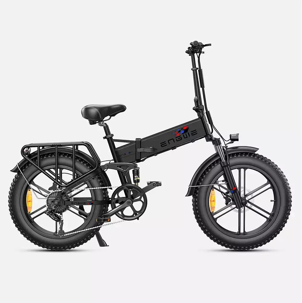 Engwe Engine Pro Electric Bike: 1000W(Peak) 62Miles Full Suspension Foldable E-bike 1