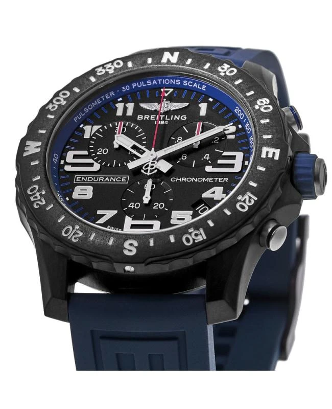 BREITLING Breitling Endurance Pro 44 Quartz Chronograph Black Dial Blue Rubber Strap Men's Watch X82310D51B1S1 2