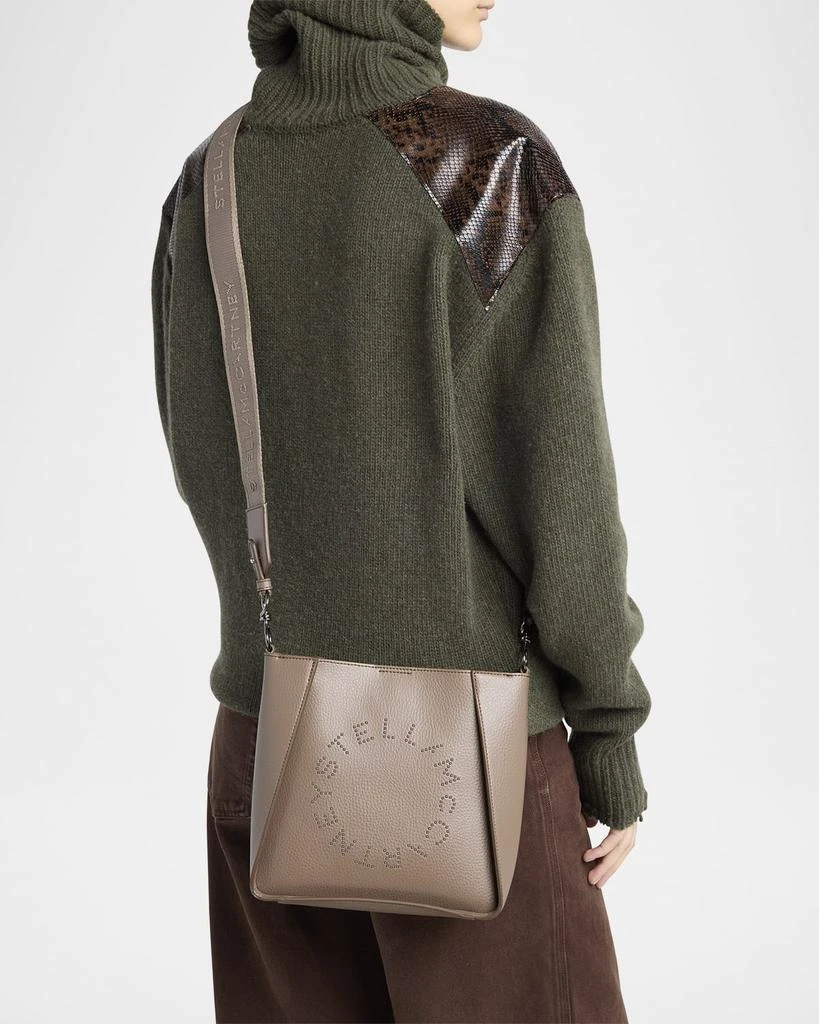 Stella McCartney Mini Studded Logo Crossbody Bag in Eco Grainy Vegan Leather 2