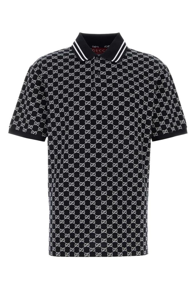 Shop Gucci All-Over Monogrammed Collared Polo Shirt on Sale Shop Gucci All-Over Monogrammed Collared Polo Shirt on Sale