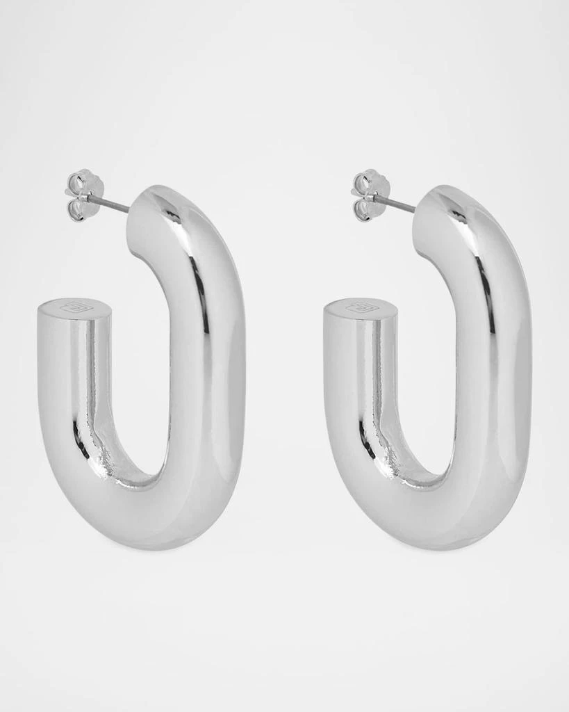 Rabanne XL Chain-Link Hoop Earrings 4