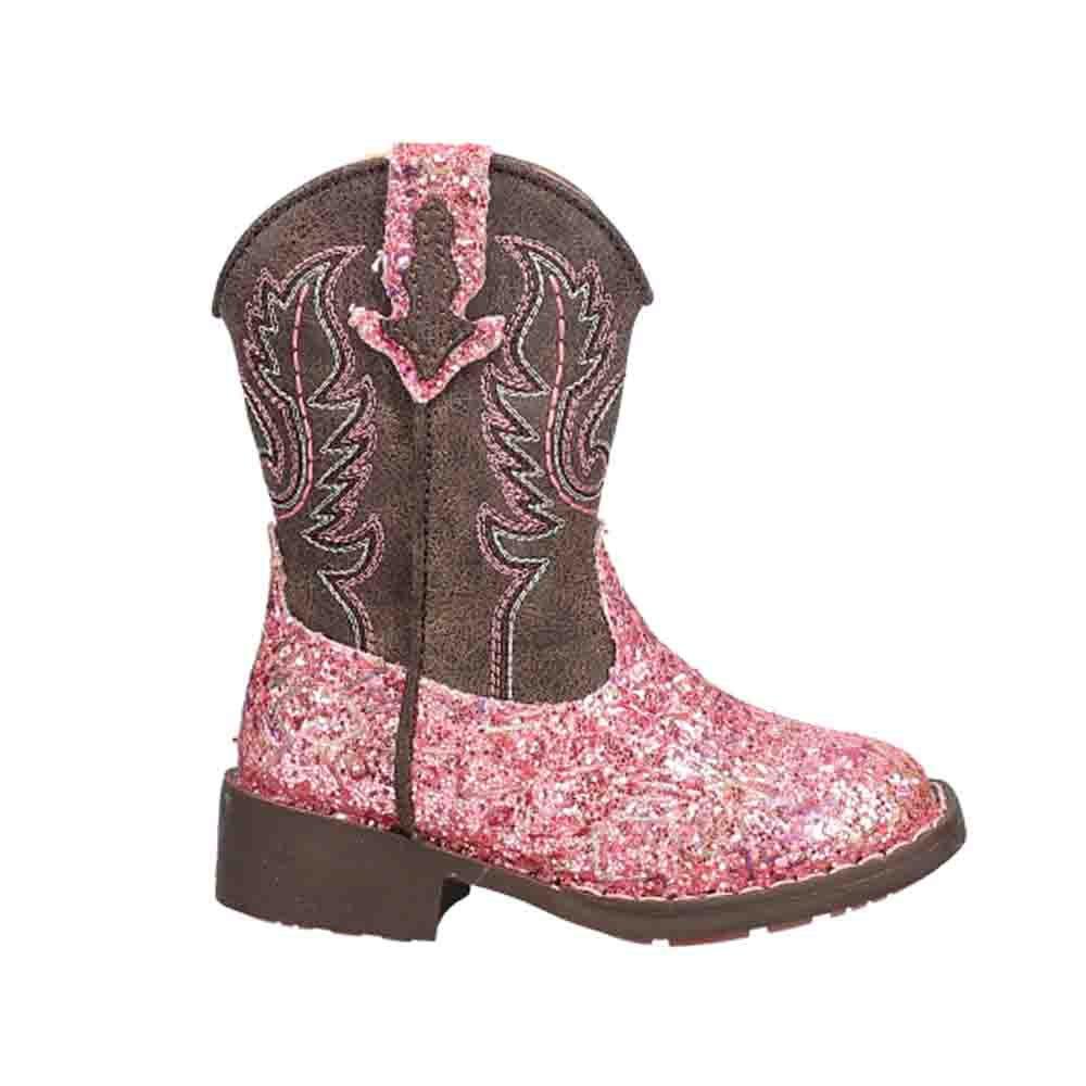 Roper Aztec Glitter Square Toe Cowboy Boots (Toddler)