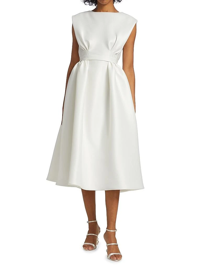 Amsale Mikado A-Line Midi-Dress 3