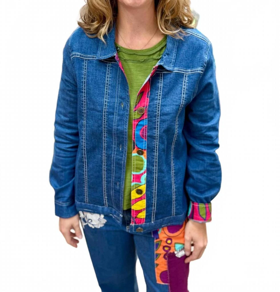 Tulip Clothing Clarissa Galapagos Denim Jacket In Blue