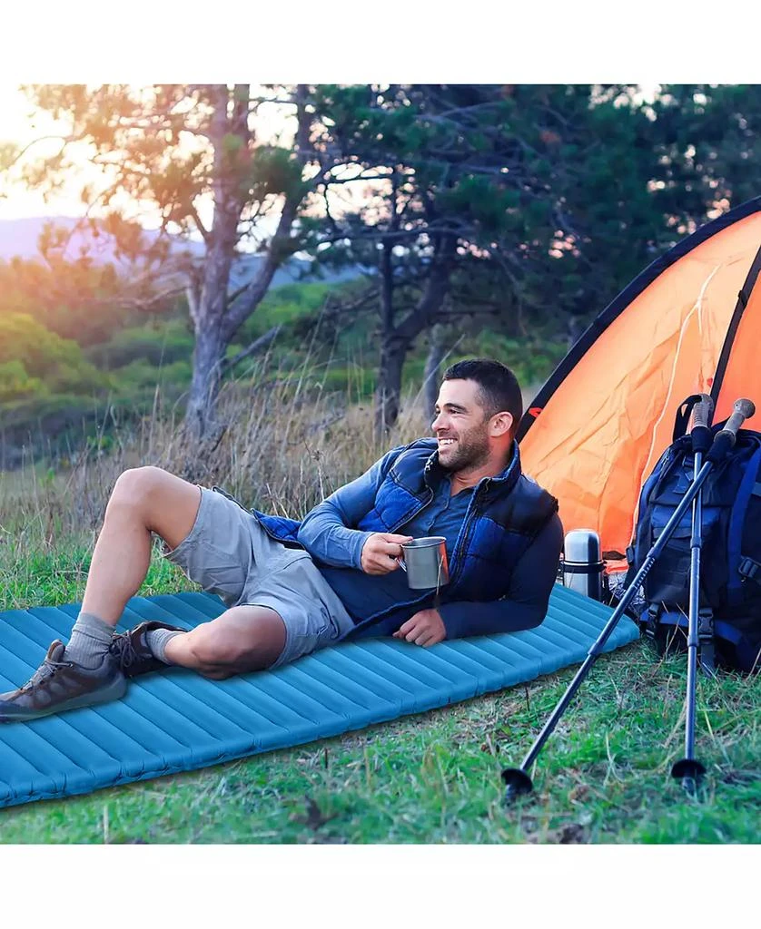 SKONYON 3 Inch Thick Inflatable Waterproof Camping Sleeping Pad 9