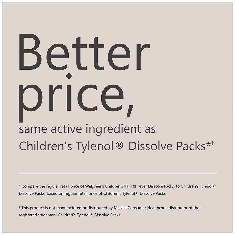 Walgreens Children's Pain & Fever Dissolve Packs Wild Berry 5