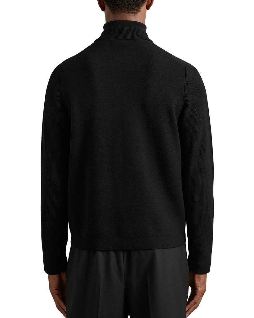 REISS Roberto Long Sleeve Zip Through Ribbed Four Pocket Shirt 3