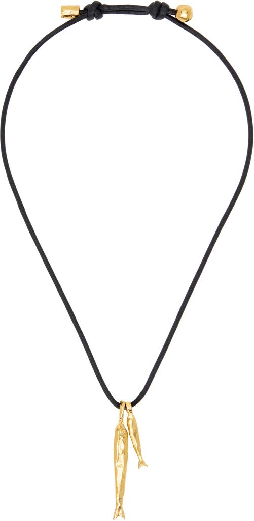Alighieri Black & Gold 'The Gone Fishing' Necklace