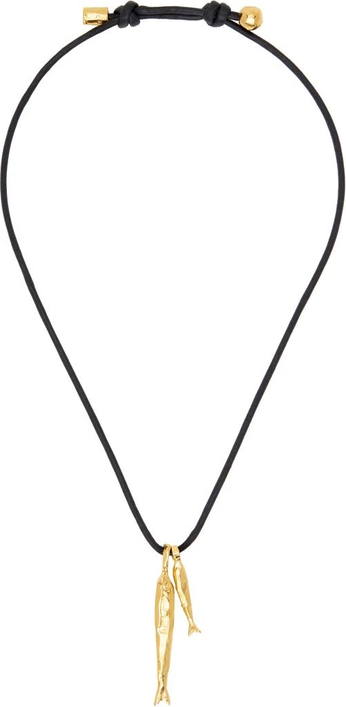 Alighieri Black & Gold 'The Gone Fishing' Necklace 1