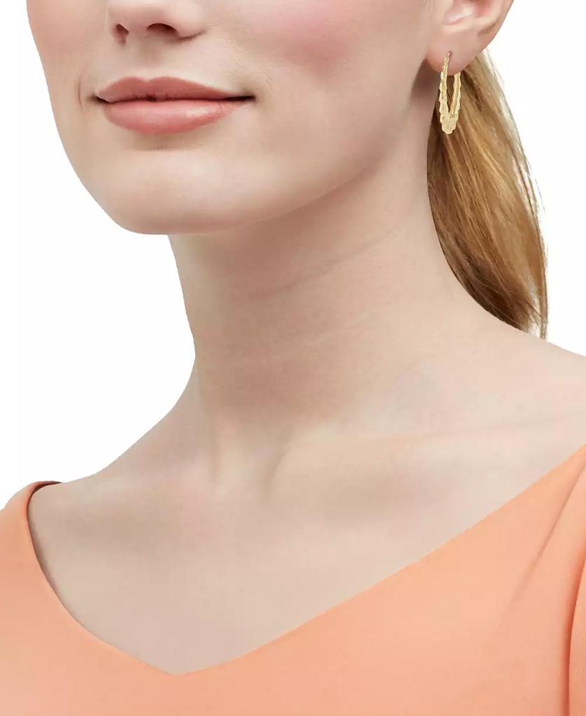 Macy's Oval Hoop Earrings in 14k Yellow Gold