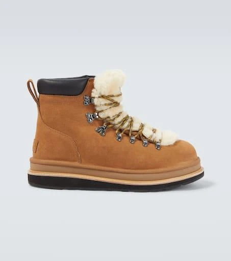 Sacai x UGG suede and shearling hiking boots