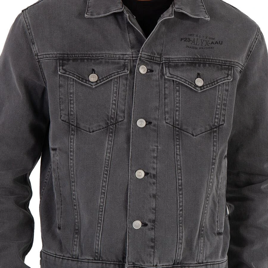 1017 ALYX 9SM Men
s Washed Black Mark Flood Square Denim Jacket 2