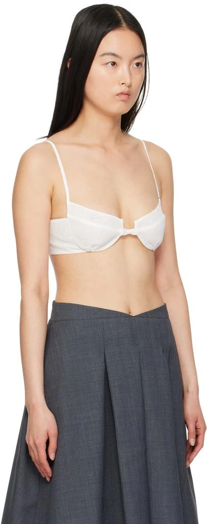 Shushu/Tong White Bow-Tie Bra 2