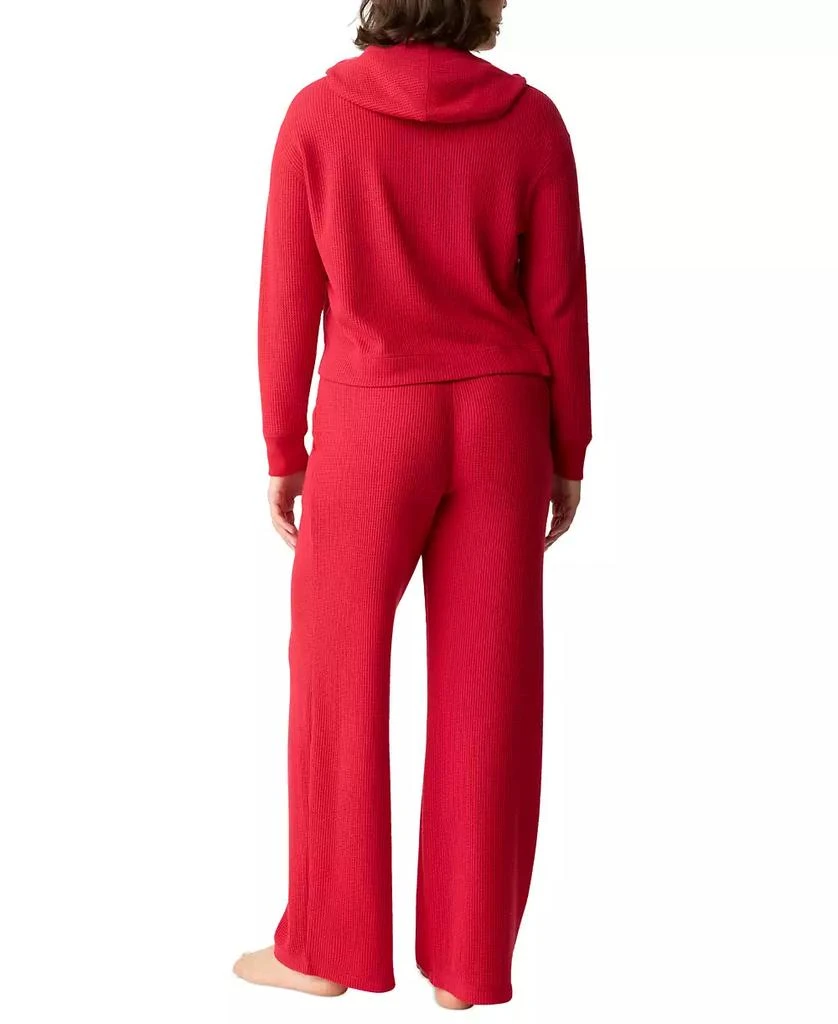 GAP GapBody Women's 2-Pc. Hooded Brushed Waffle Pajama Set 5