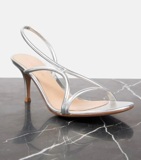 Gianvito Rossi Cage 70 metallic leather sandals 5