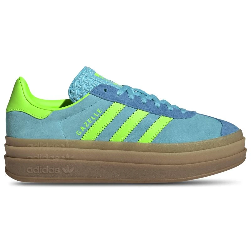 adidas gazelle silver green womens Women's adidas Gazelle Bold Clear Mint/Lucid Blue/Gold Metallic / 7.5
