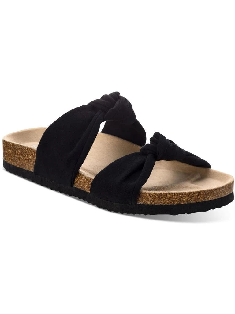 Sun + Stone Asdrid Womens Faux Suede Slip On Slide Sandals 1