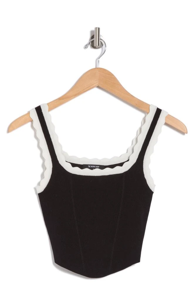 Blu Pepper Scallop Trim Ribbed Crop Top 3