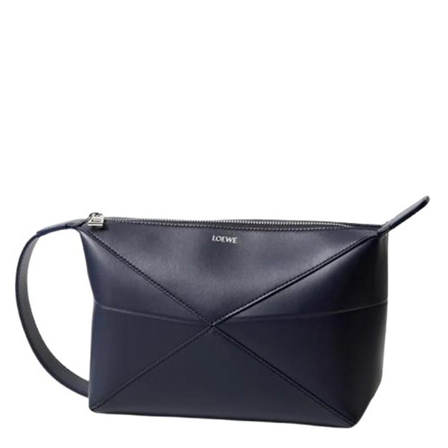 Loewe Puzzle Fold Wash Bag - Abyss Blue