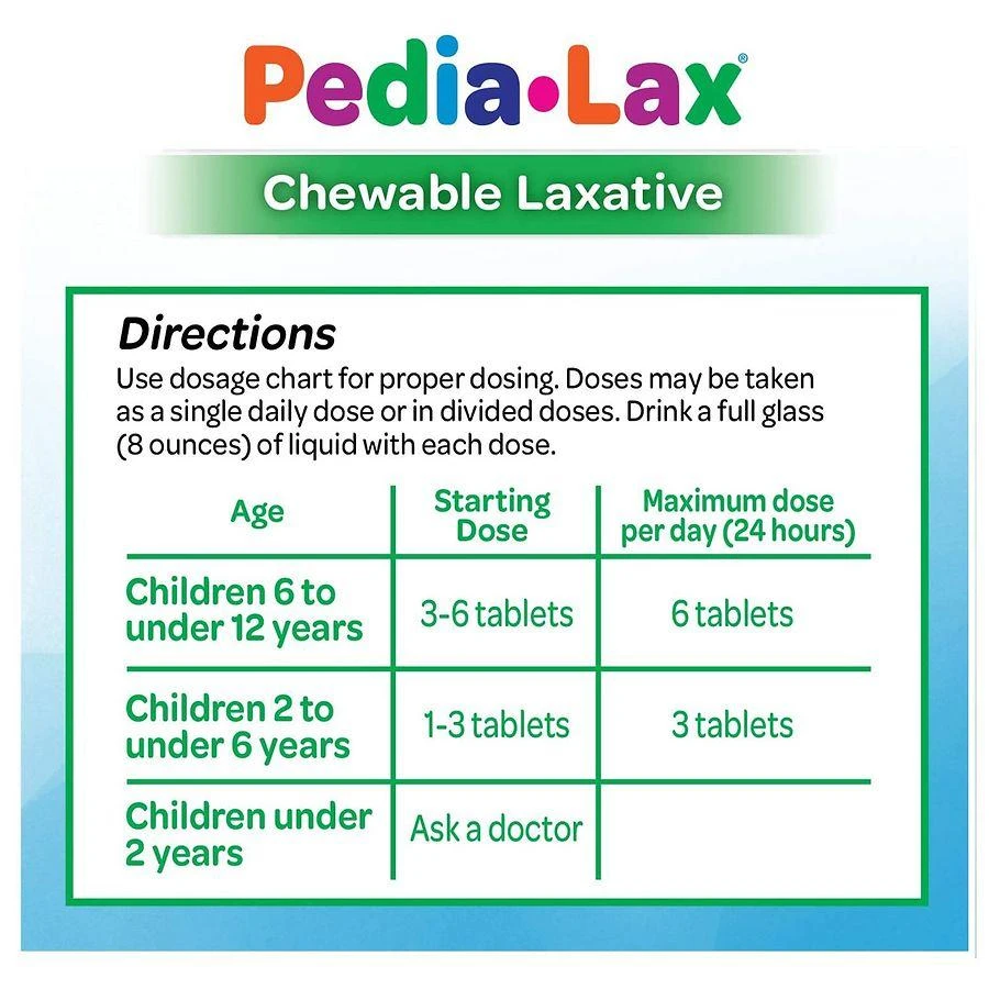 Fleet Children's Pedia-Lax Saline Laxative Chewable Tablets Watermelon 4