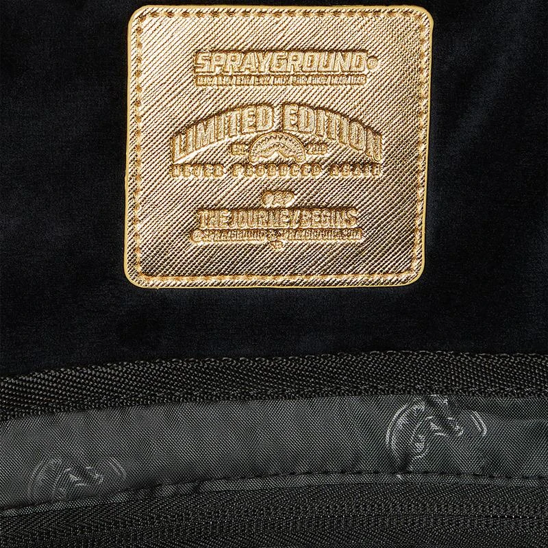 SprayGround Sprayground Gold Graff DLX Backpack - Adult 7