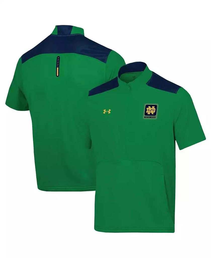 Under Armour Men's Green Notre Dame Fighting Irish Motivate Half-Zip Jacket 1