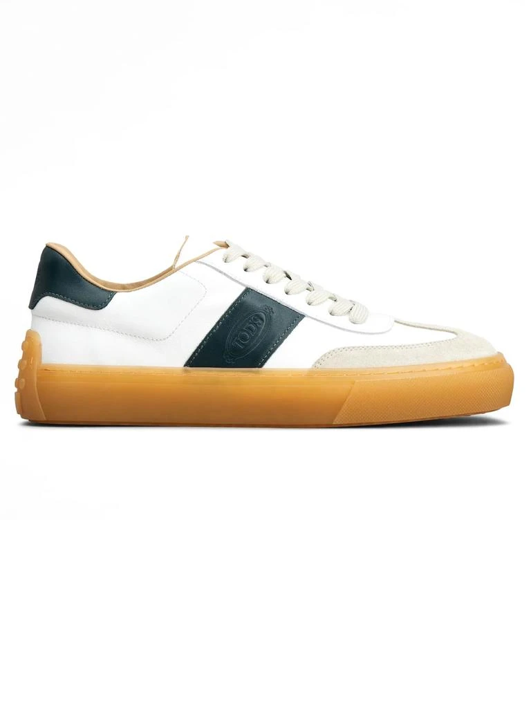 Tod's White Calf Leather Sneakers 1