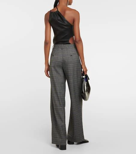 Proenza Schouler White Label checked wide-leg pants 3