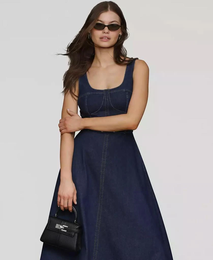 Avec Les Filles Women
s Bustier Circle-Skirt Midi Dress 6