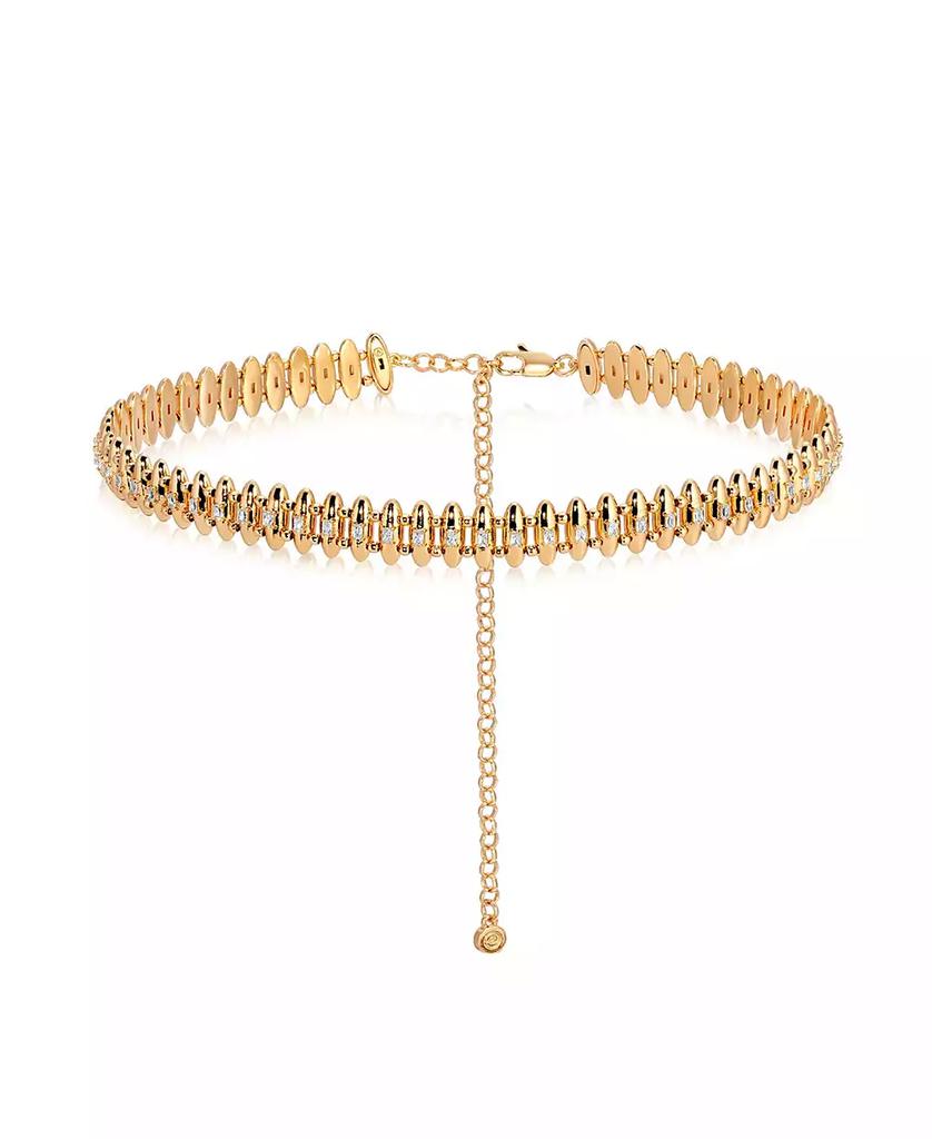 Ettika Jewelry Oval Dome Baguette Chain Necklace