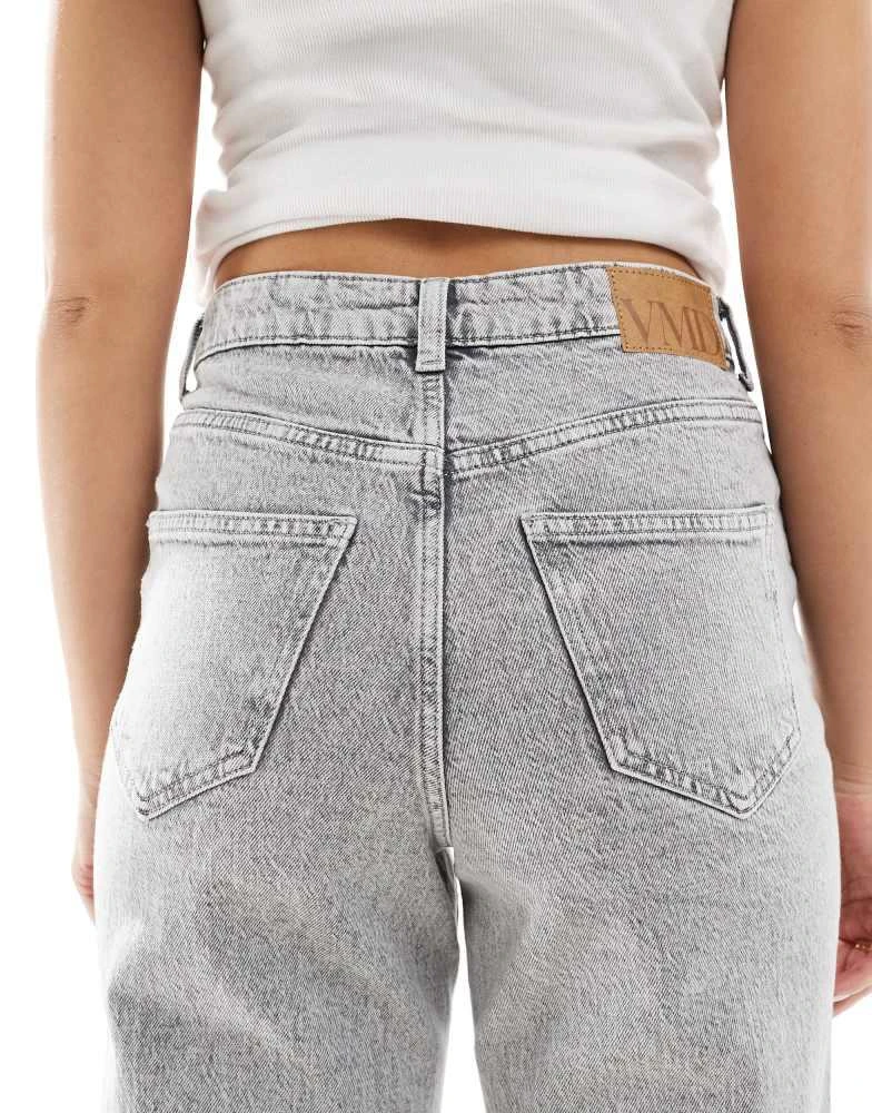 VERO MODA Vero Moda Tessa mom jeans in light grey denim 3