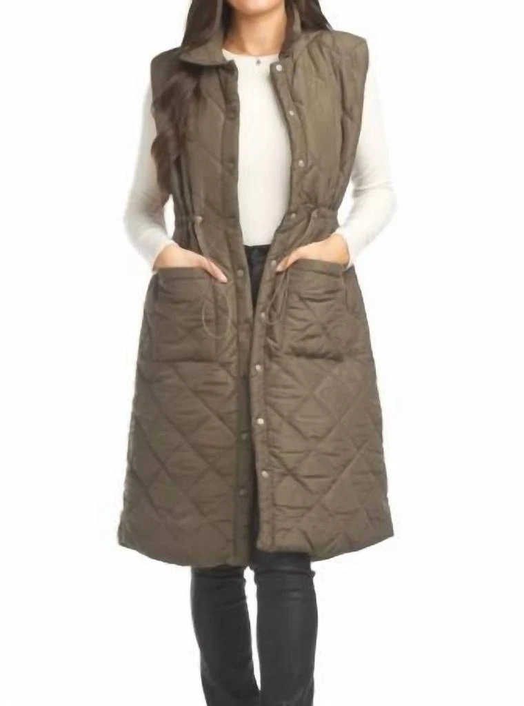Papillon Papillon - Quilted Long Puffer Vest 1