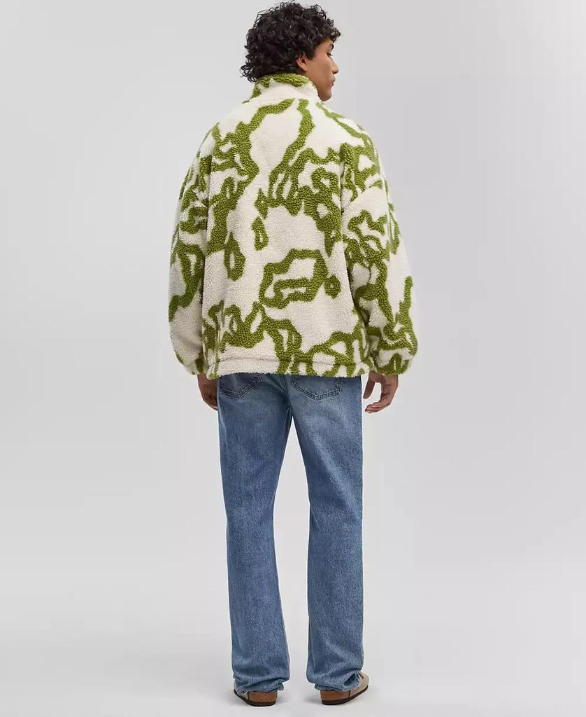 Mode of One Men's Jacquard Zip-Front Sherpa Jacket 3