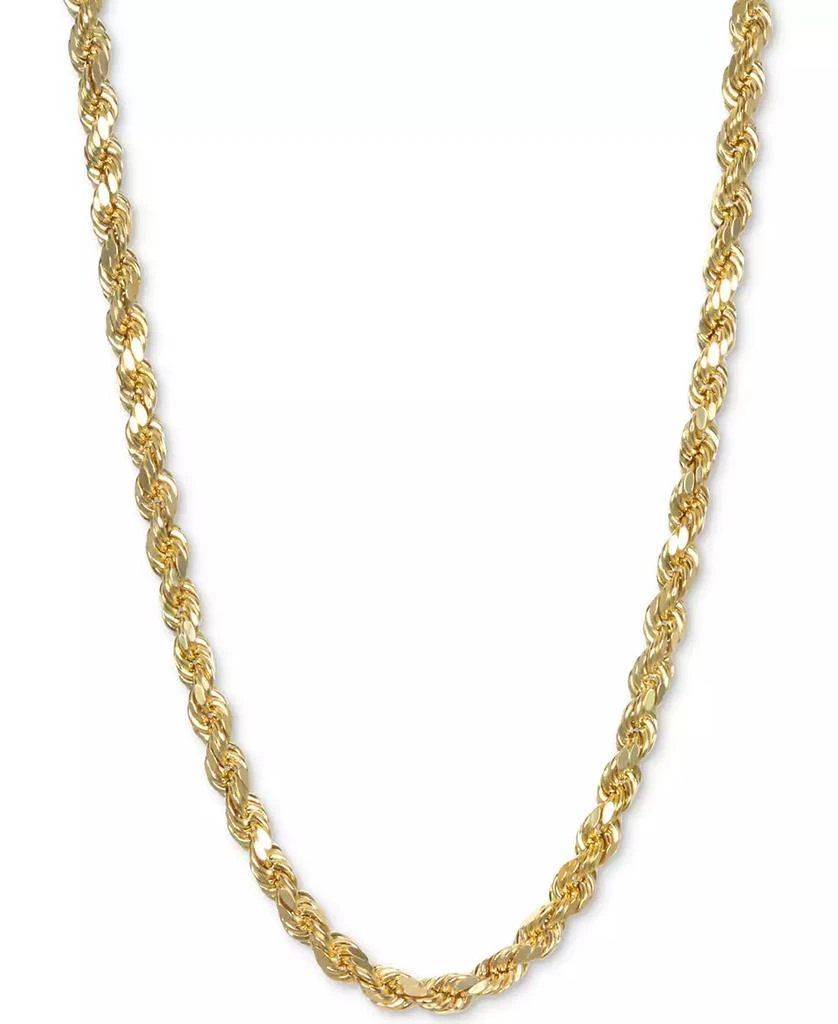 Italian Gold Forza Rope Chain 30" Necklace (4-1/10mm) in 14k Gold 1