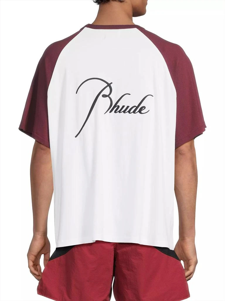 Rhude Logo Cotton Raglan T-Shirt 5