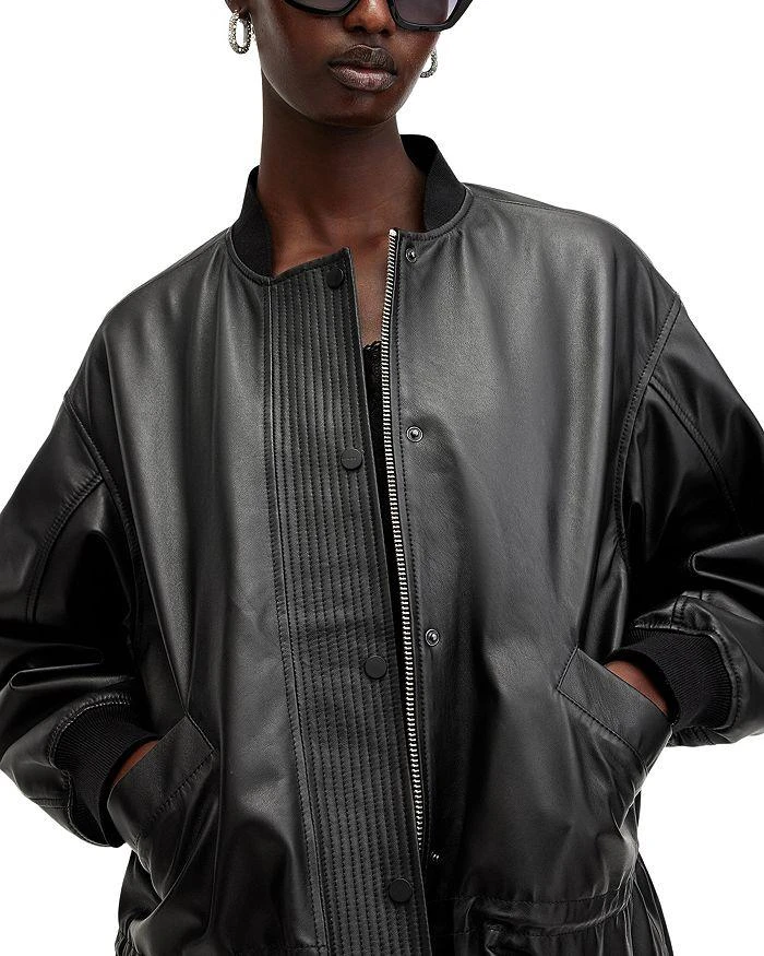 ALL SAINTS Sofi Leather Bomber Jacket 8