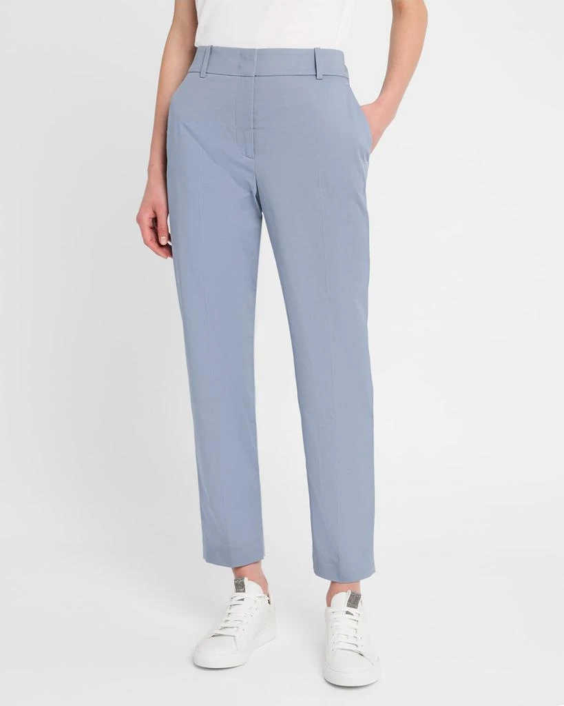 ELEVENTY New York Cropped Slim Straight-Leg Pants 4