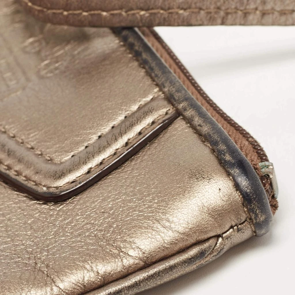 Coach Coach Metallic Leather Zip Wristlet Clutch 7