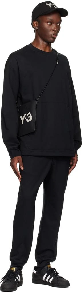 Y-3 Black Cuffed Sweatpants 4