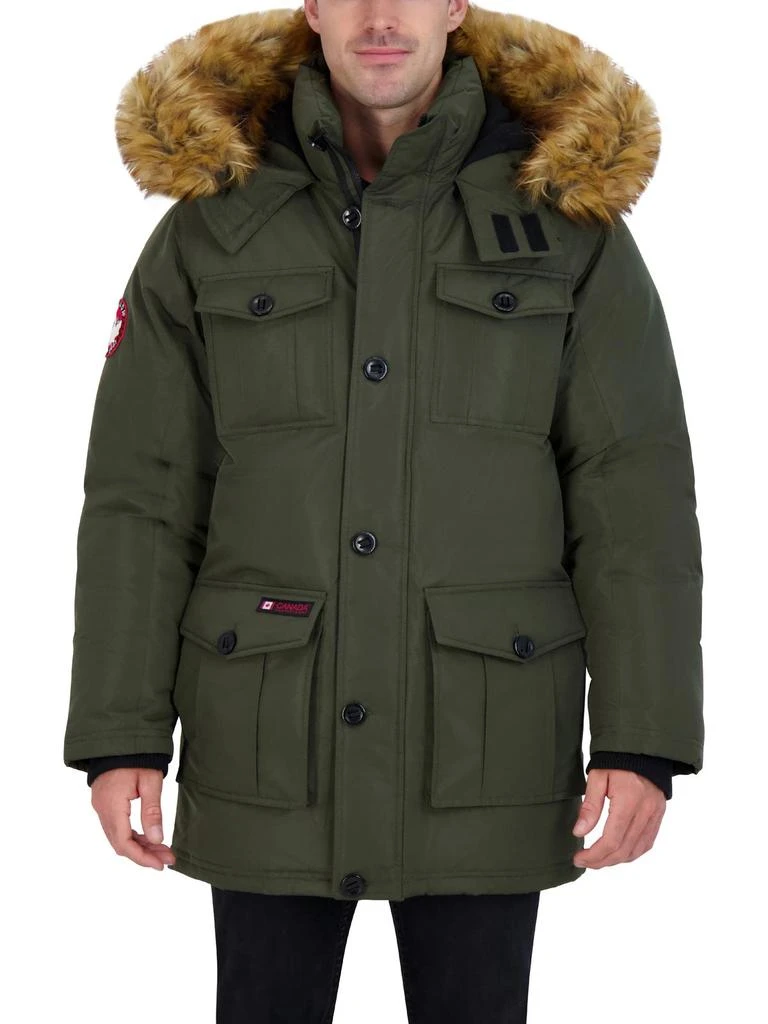 Canada Weather Gear Mens Faux Fur Heavyweight Parka Coat 6