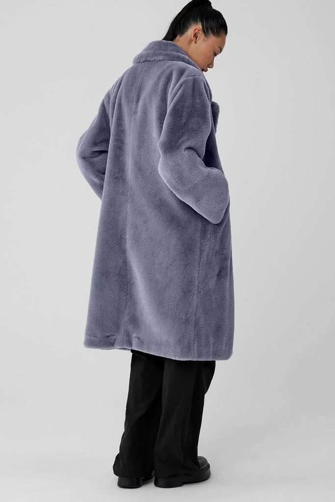Alo Oversized Faux Fur Trench - Fog 2