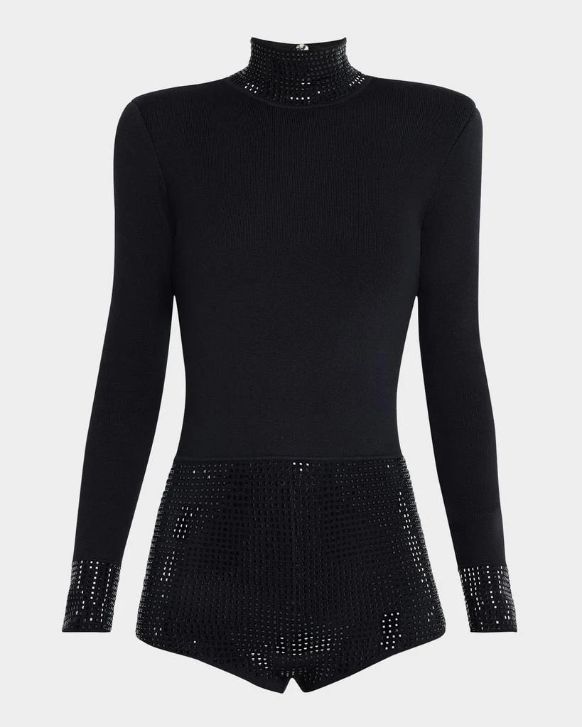 retrofête Bethanie Rhinestone Turtleneck Romper 1