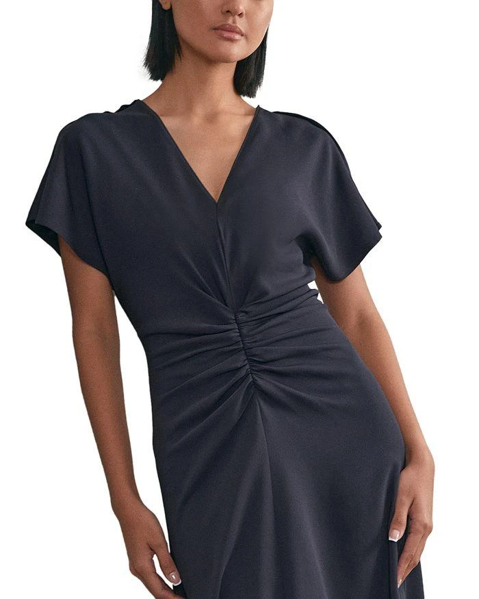 sachin and babi light blue dress Zapaka Women Grey Work Dress A Line Notched Lapel Single-breasted Long  Sleeve Semi Formal Dress – ZAPAKA main image 0