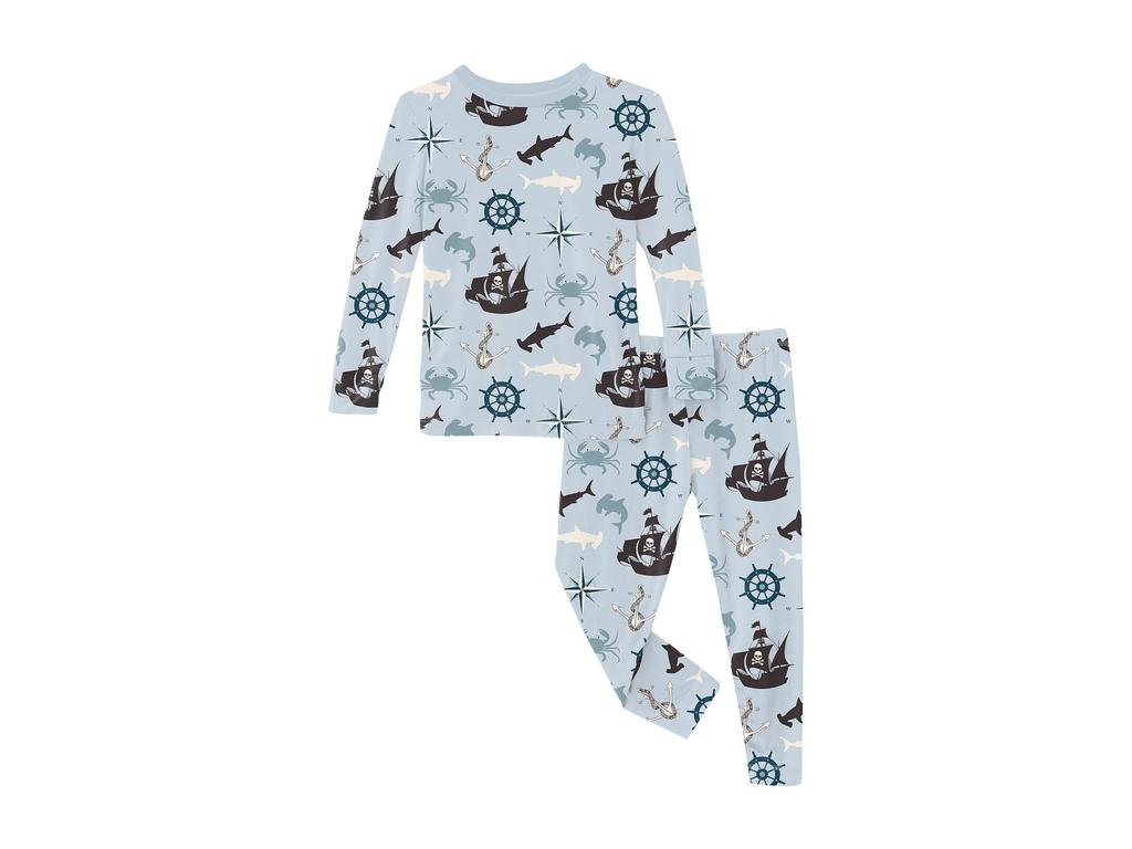 KicKee Pants Print Long Sleeve Pajama Set (Toddler/Little Kids/Big Kids)