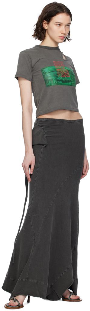 スカート OTTOLINGER Woman Skirt Grey 10430010402 GRYSLV Ottolinger SSENSE Exclusive Gray Maxi Skirt - Dresses