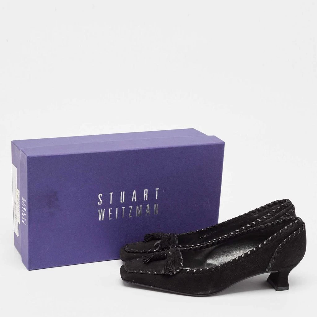 Stuart Weitzman Stuart Weitzman Black Suede Block Heel Pumps Size 37.5 9